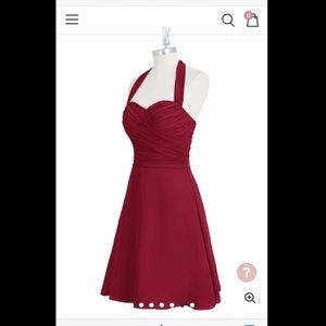 Azazie Kinley Burgandy Dress